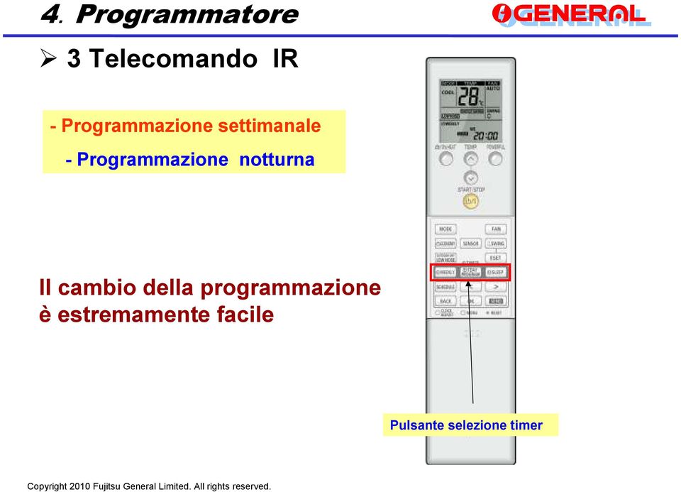 Programmazione notturna Il cambio della