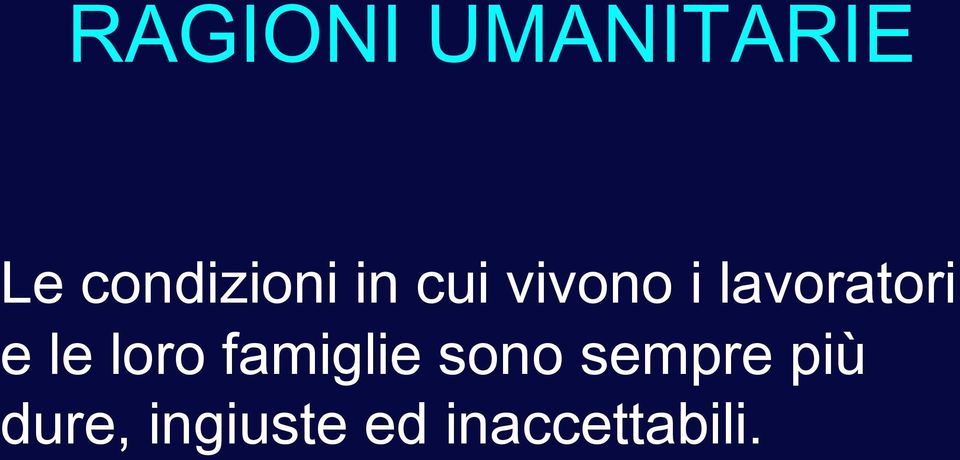 lavoratori e le loro famiglie