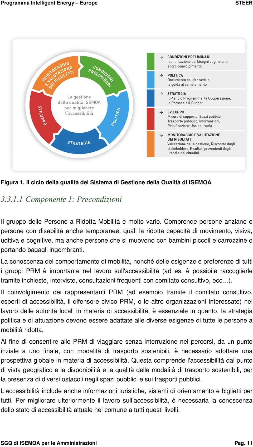 carrozzine o portando bagagli ingombranti. La conoscenza del comportamento di mobilità, nonché delle esigenze e preferenze di tutti i gruppi PRM è importante nel lavoro sull'accessibilità (ad es.