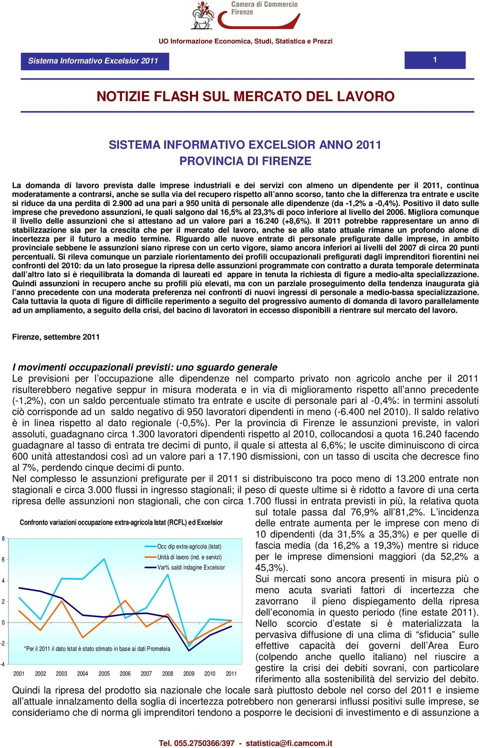 9 ad una pari a 95 unità di personale alle dipendenze (da -1,2% a -,4%).