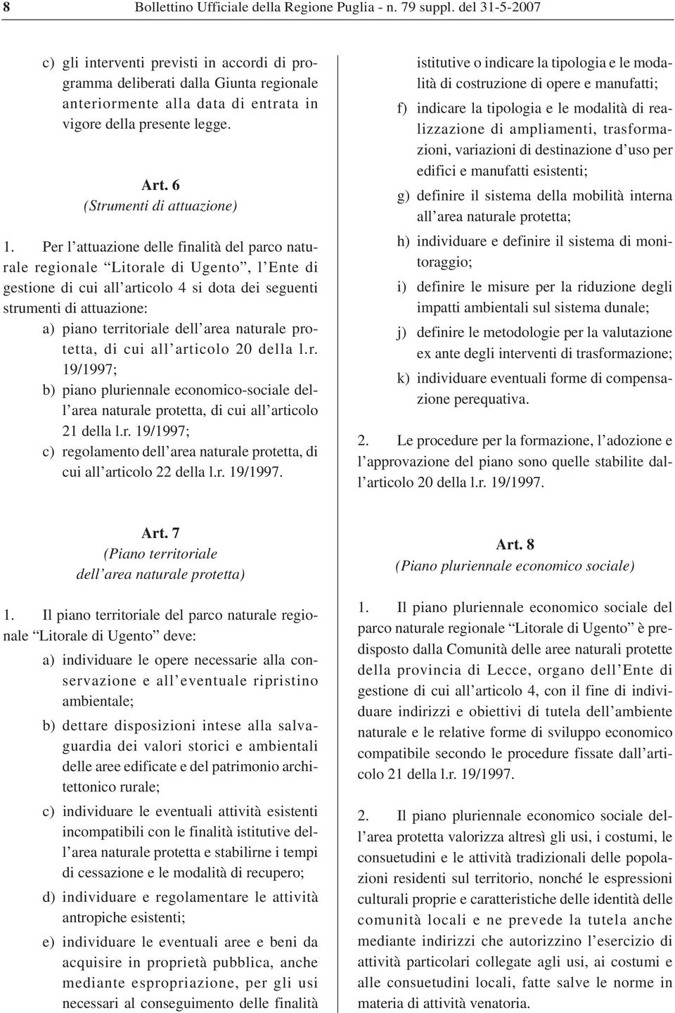 6 (Strumenti di attuazione) 1.