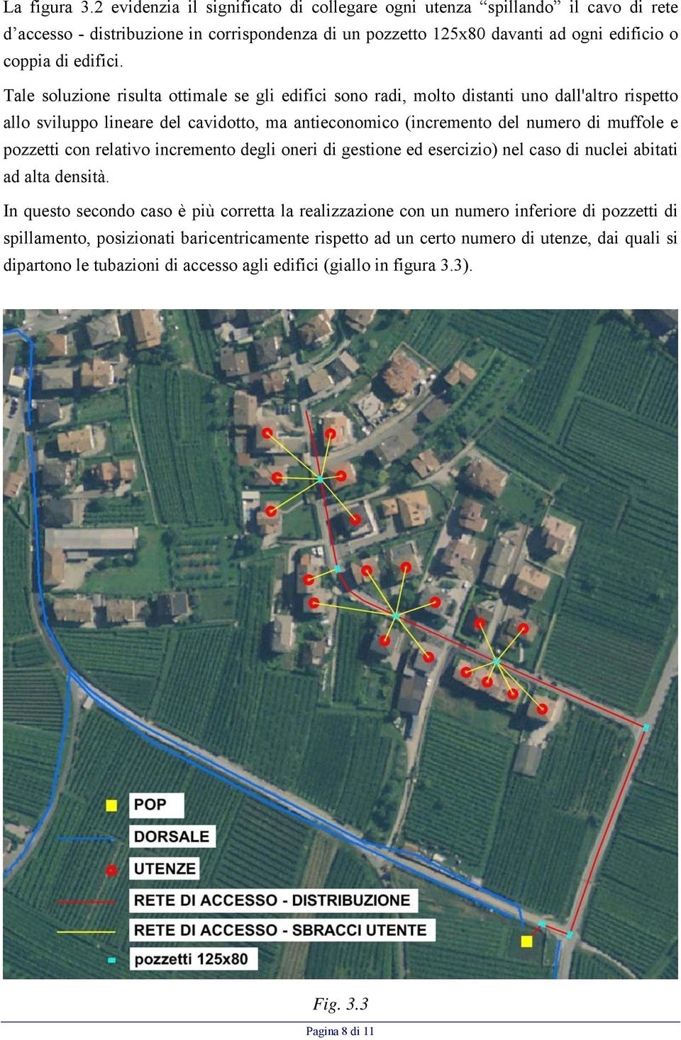 Tale soluzione risulta ottimale se gli edifici sono radi, molto distanti uno dall'altro rispetto allo sviluppo lineare del cavidotto, ma antieconomico (incremento del numero di muffole e pozzetti