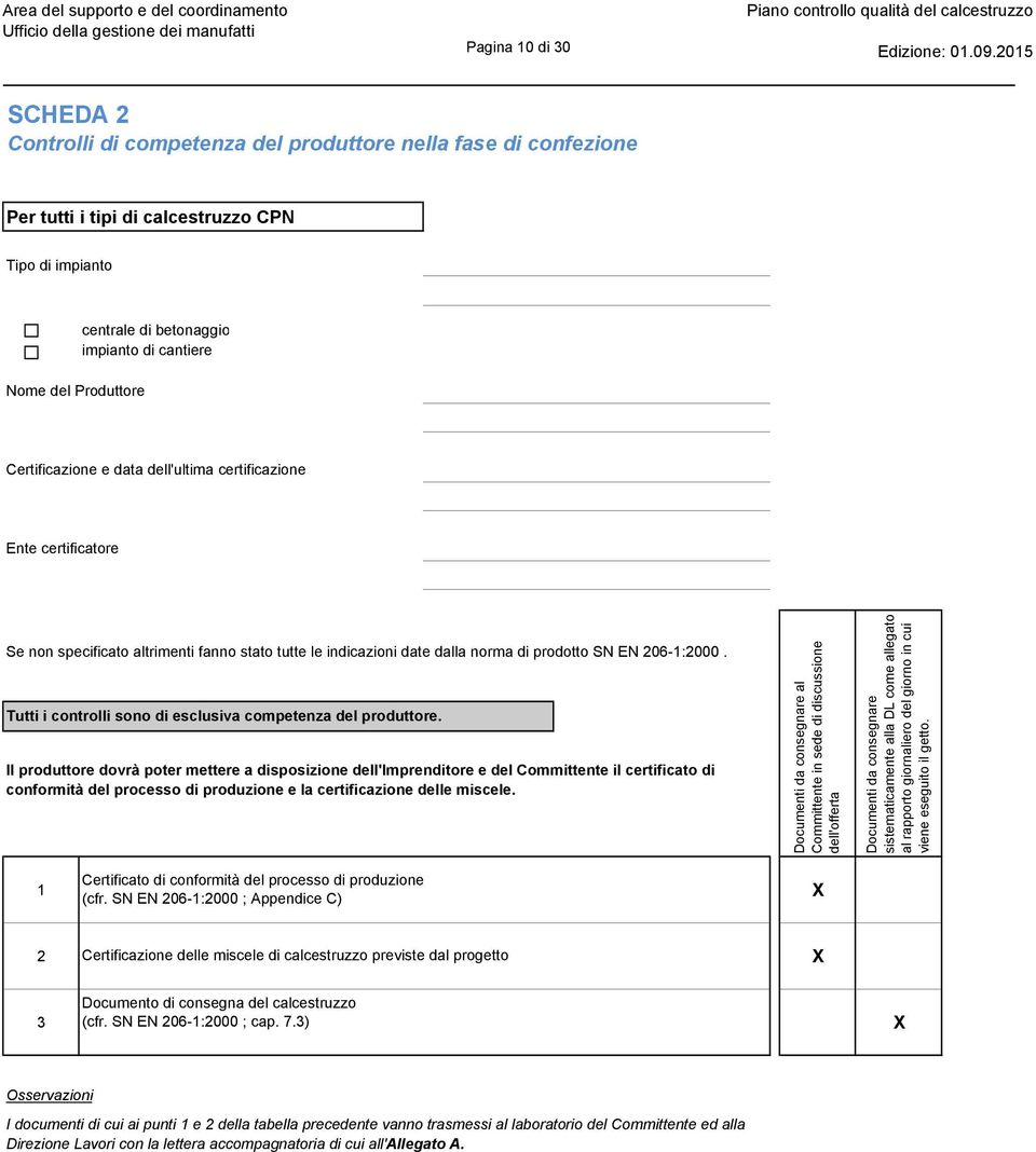 Certificazione e data dell'ultima certificazione Ente certificatore Se non specificato altrimenti fanno stato tutte le indicazioni date dalla norma di prodotto SN EN 0-:000.