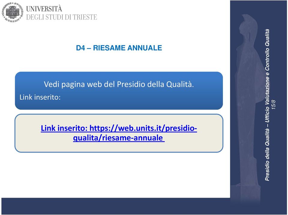 Qualità. Link inserito: https://web.