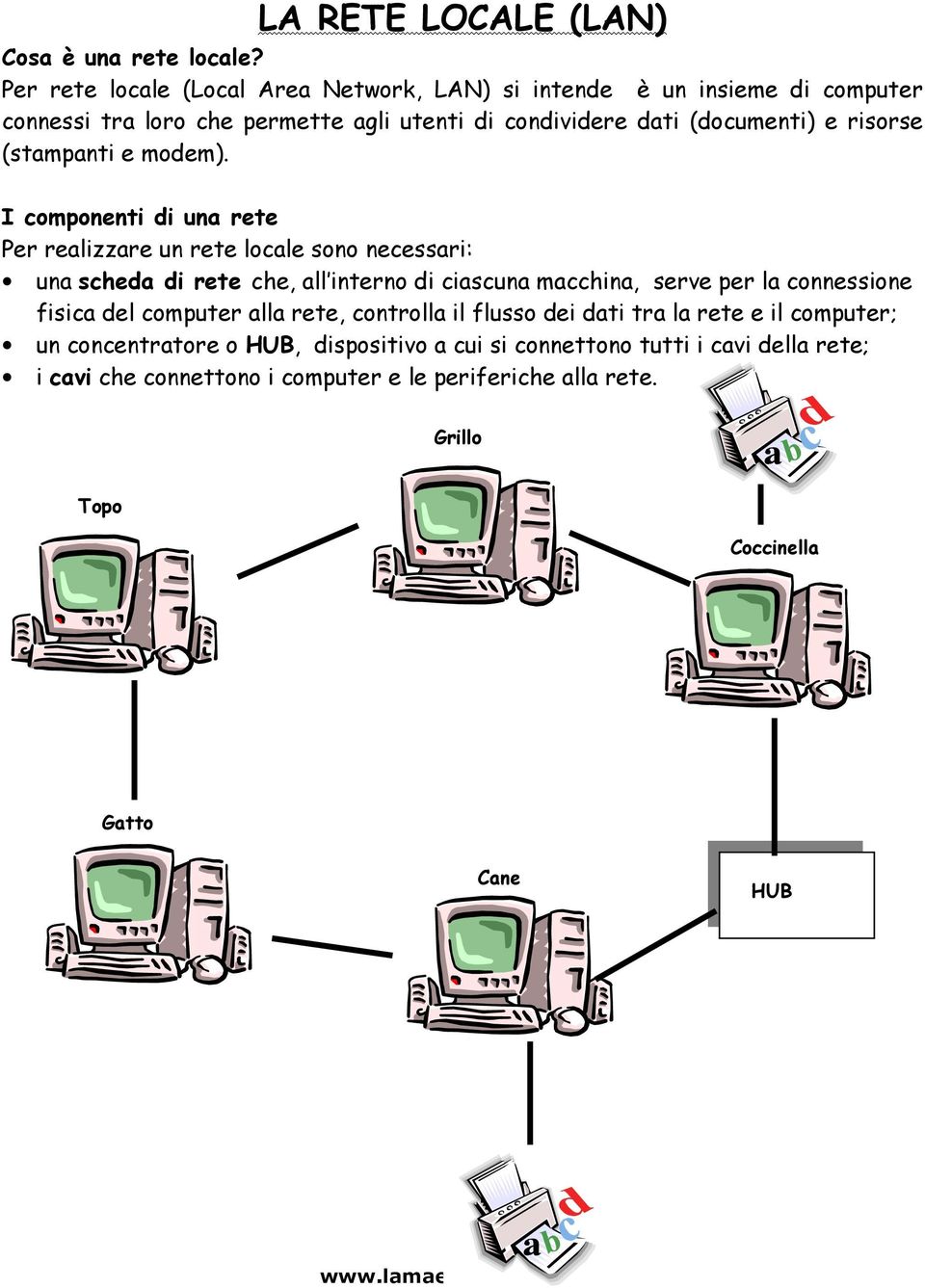 (stampanti e modem).