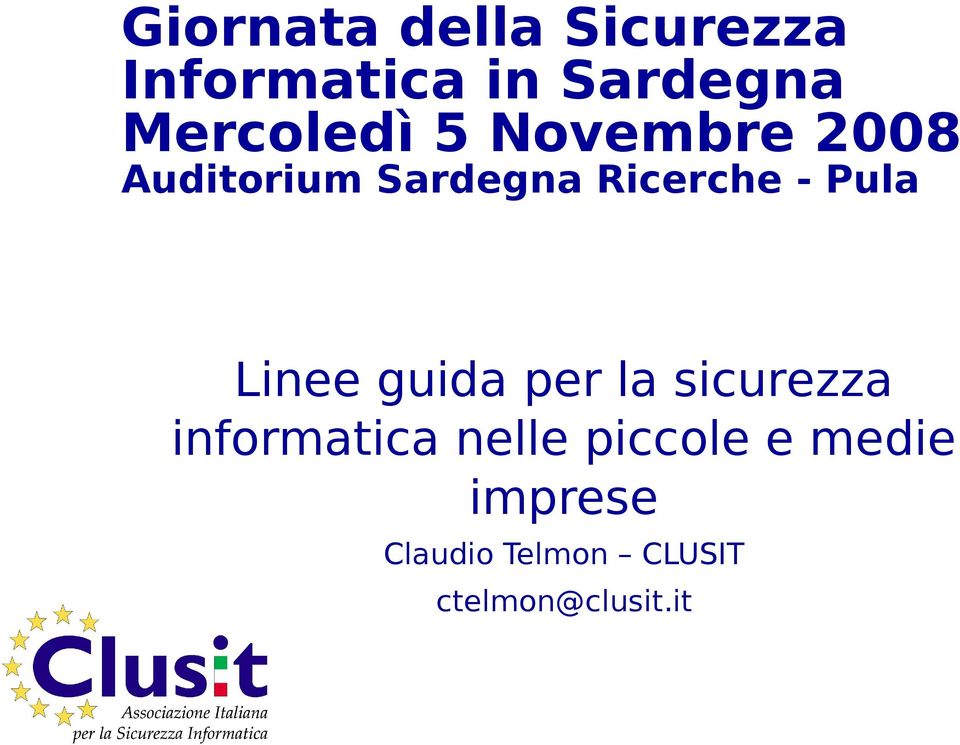 - Pula Linee guida per la sicurezza informatica nelle