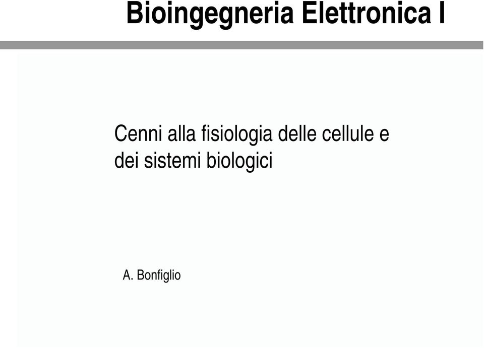 fisiologia delle cellule