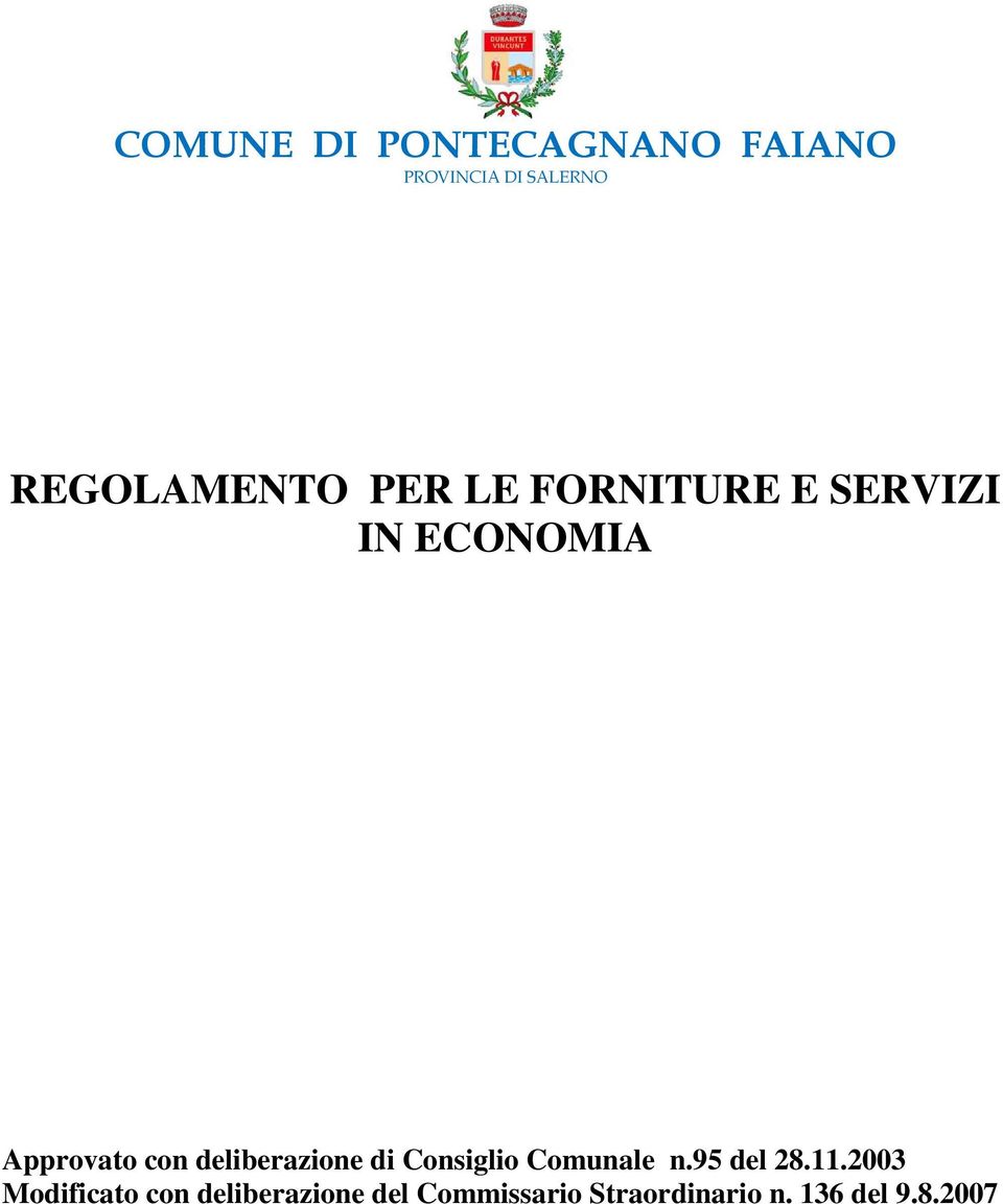 deliberazione di Consiglio Comunale n.95 del 28.11.