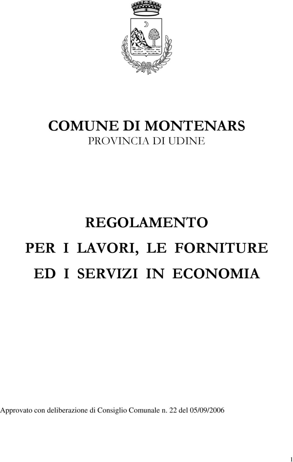 SERVIZI IN ECONOMIA Approvato con