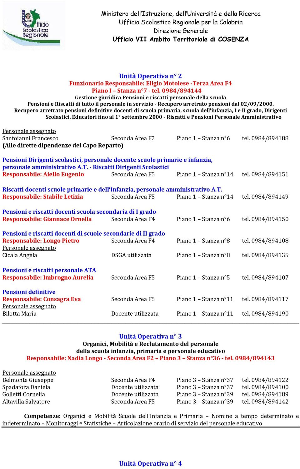 Recupero arretrato pensioni definitive docenti di scuola primaria, scuola dell infanzia, I e II grado, Dirigenti Scolastici, Educatori fino al 1 settembre 2000 - Riscatti e Pensioni Personale