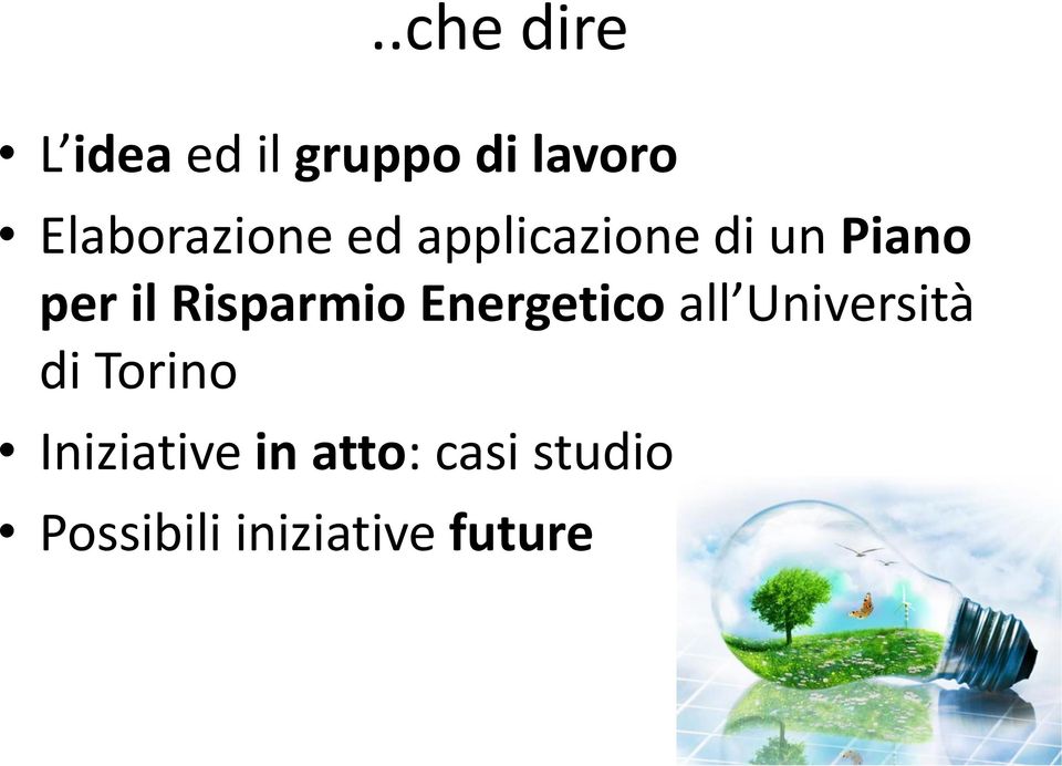 Risparmio Energetico all Università di Torino