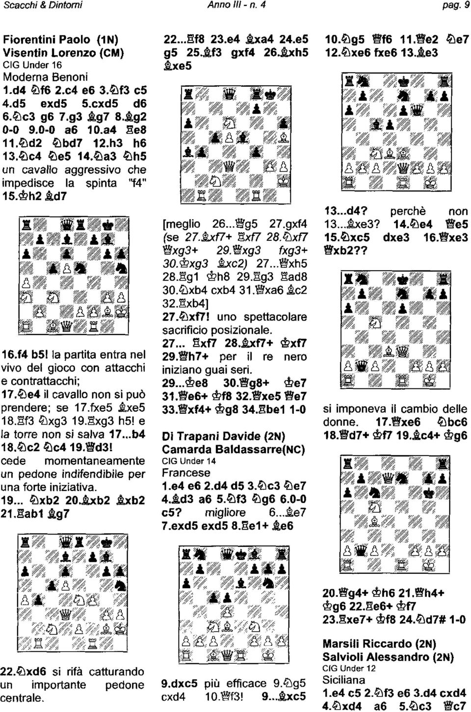 f4 bsl la partita entra nel vivo del gioco con attacchi e contrattacchi; 17.a'e4 il cavallo non si può prendere; se 17.fxe5 fues 1B.EB Axg3 19.Exg3 h5! e la tore non si salva 17...b4 $.a,c2 Ac419.