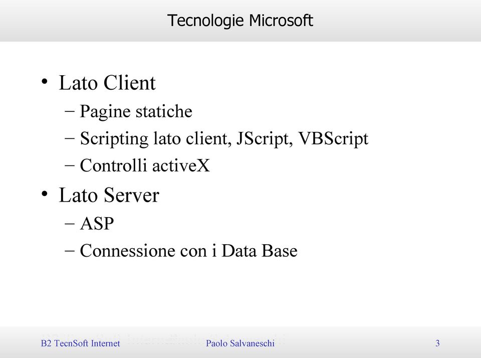 activex Lato Server ASP Connessione con i Data Base