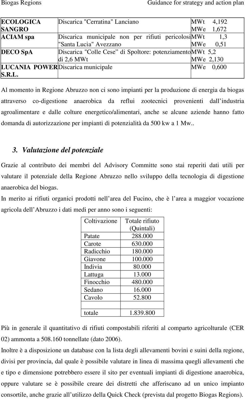 attraverso co-digestione anaerobica da reflui zootecnici provenienti dall industria agroalimentare e dalle colture energetico/alimentari, anche se alcune aziende hanno fatto domanda di autorizzazione