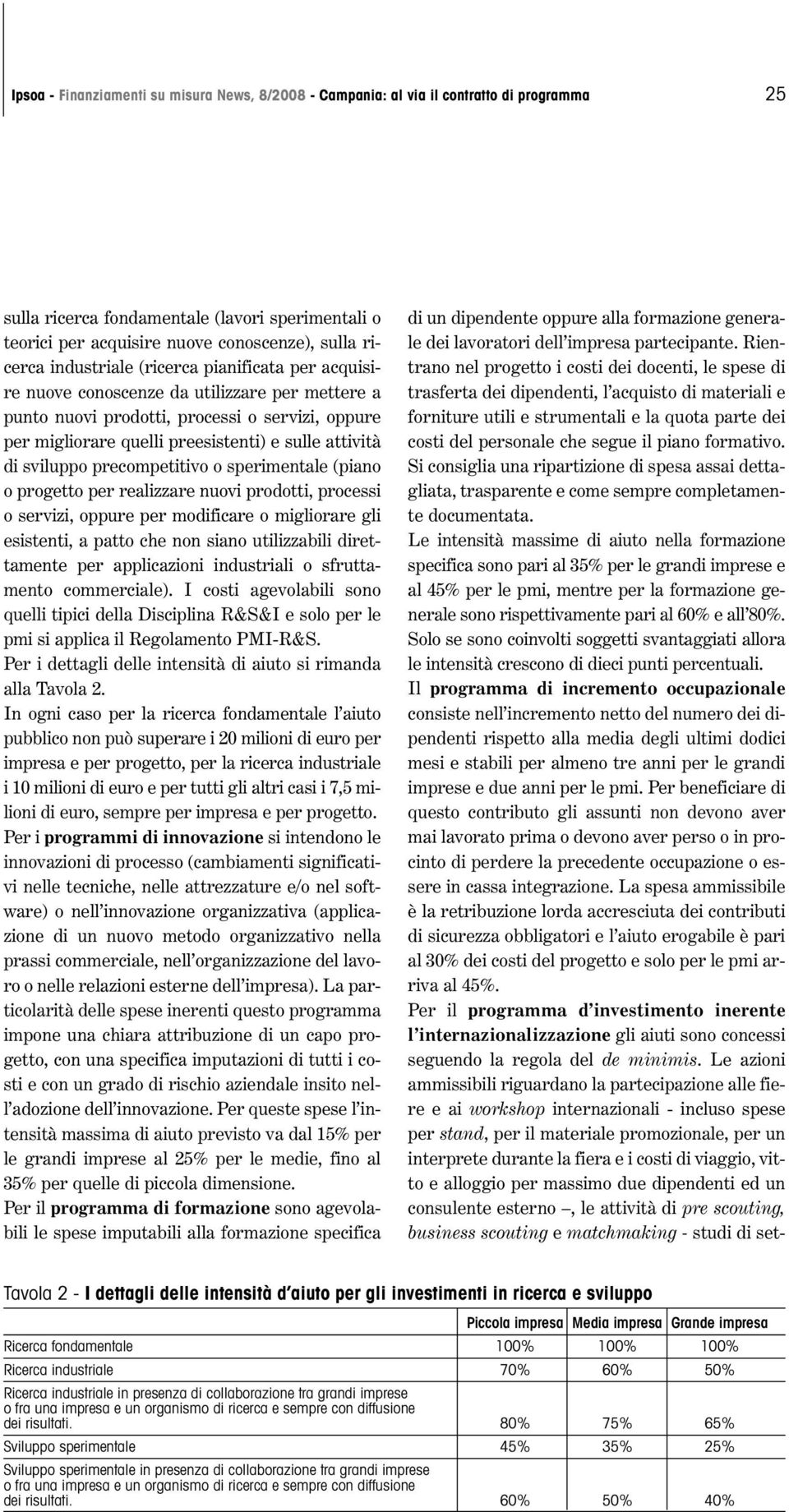 sviluppo precompetitivo o sperimentale (piano o progetto per realizzare nuovi prodotti, processi o servizi, oppure per modificare o migliorare gli esistenti, a patto che non siano utilizzabili