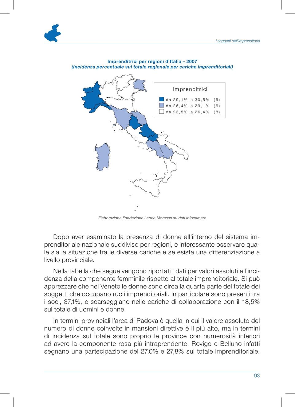 cariche e se esista una differenziazione a livello provinciale.