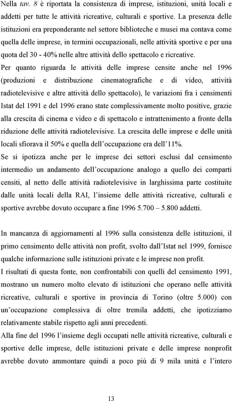 nelle altre attività dello spettacolo e ricreative.