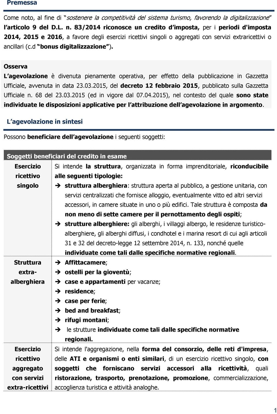 2015, del decreto 12 febbraio 2015, pubblicato sulla Gazzetta Ufficiale n. 68 del 23.03.2015 (ed in vigore dal 07.04.