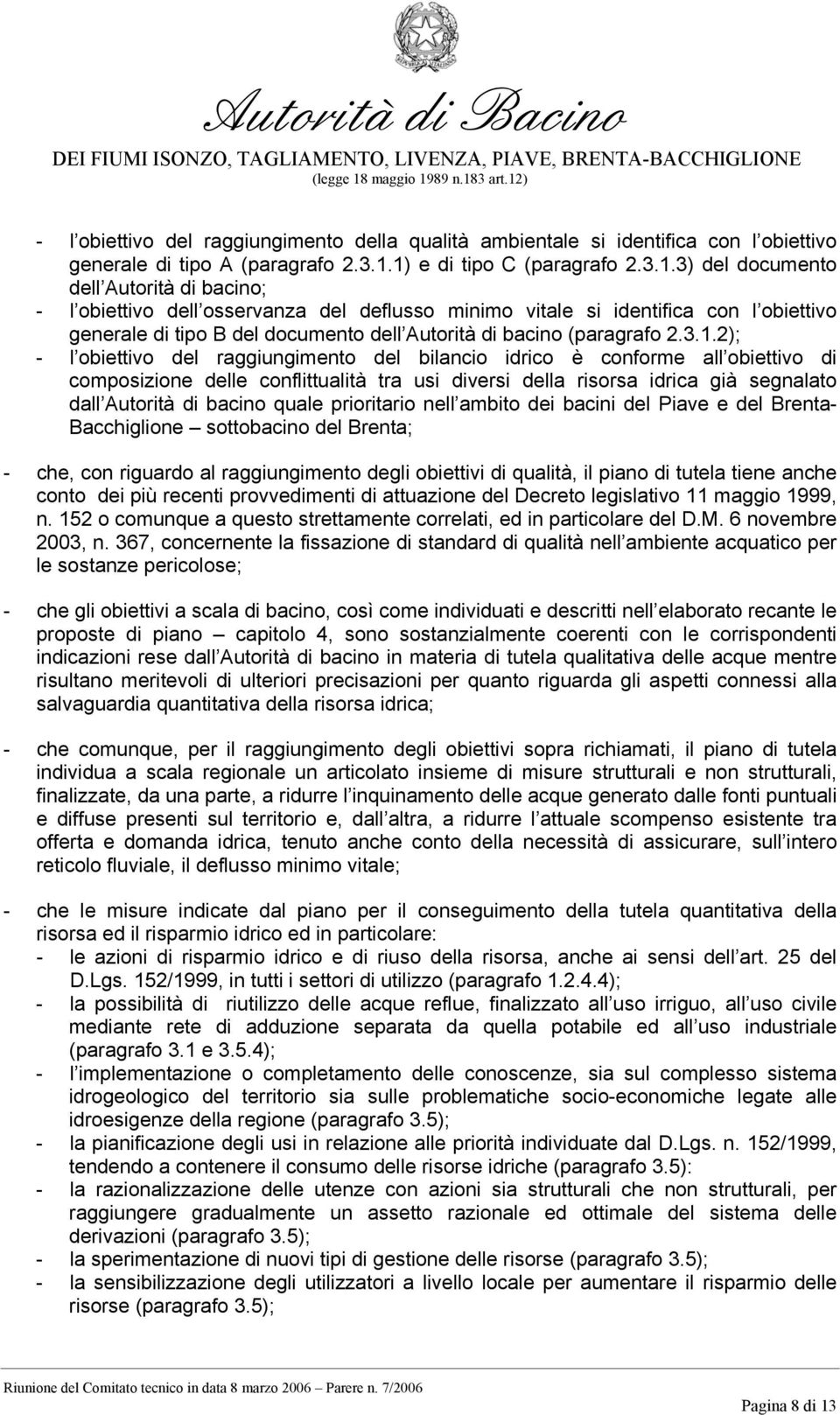 Autorità di bacino (paragrafo 2.3.1.