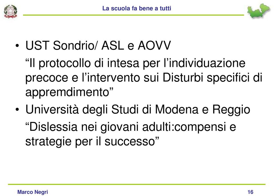 appremdimento Università degli Studi di Modena e Reggio