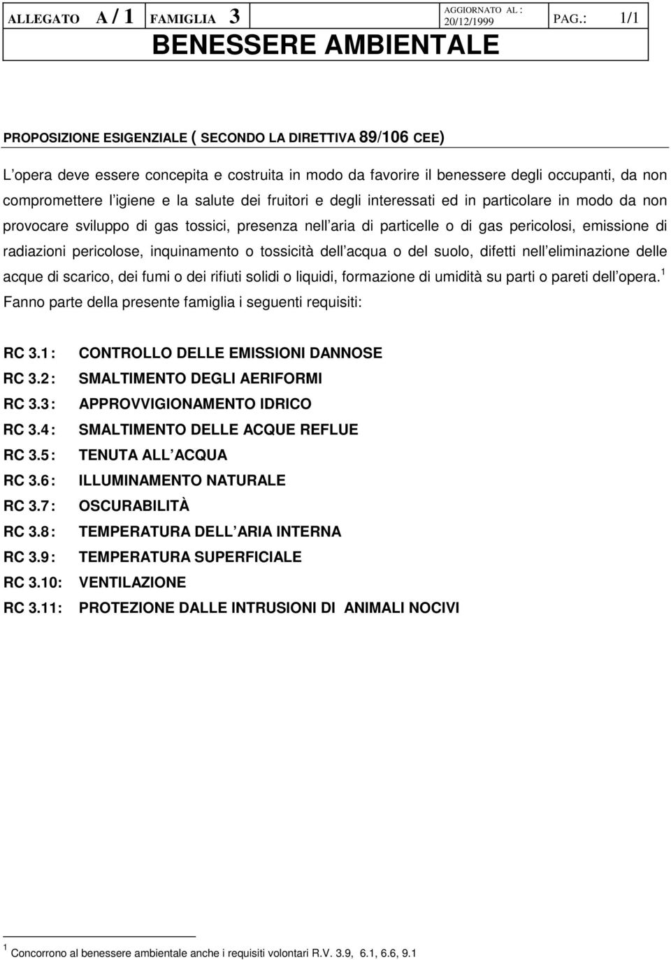 dei fruitori e degli interessati ed in particolare in modo da non provocare sviluppo di gas tossici, presenza nell aria di particelle o di gas pericolosi, emissione di radiazioni pericolose,