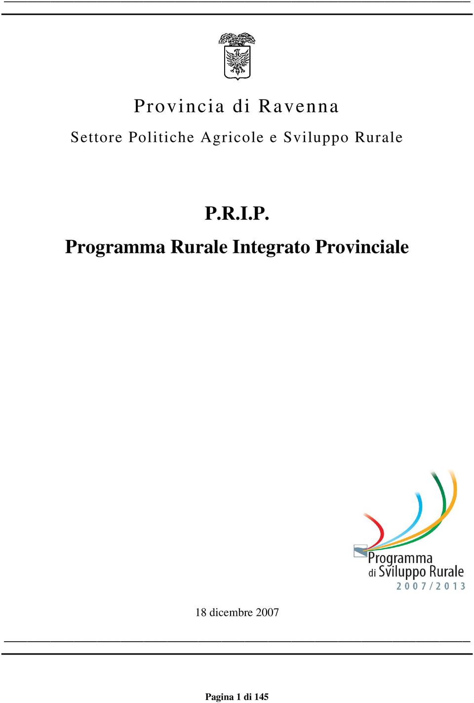 P.R.I.P. Programma Rurale Integrato