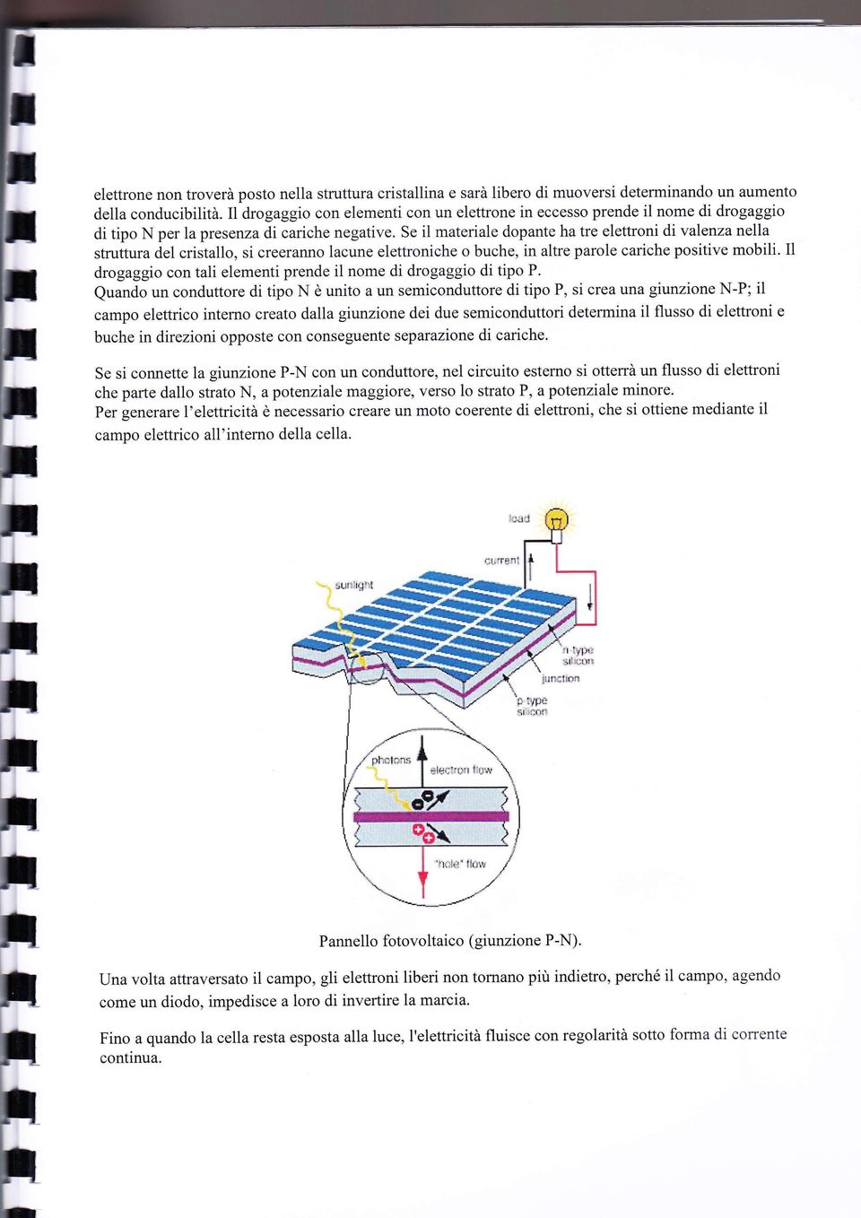 Se il materiale dopante ha tre elettroni di valenza nella struttura del cristallo, si creeranno lacune elettroniche o buche, in altre parole cariche positive mobili.