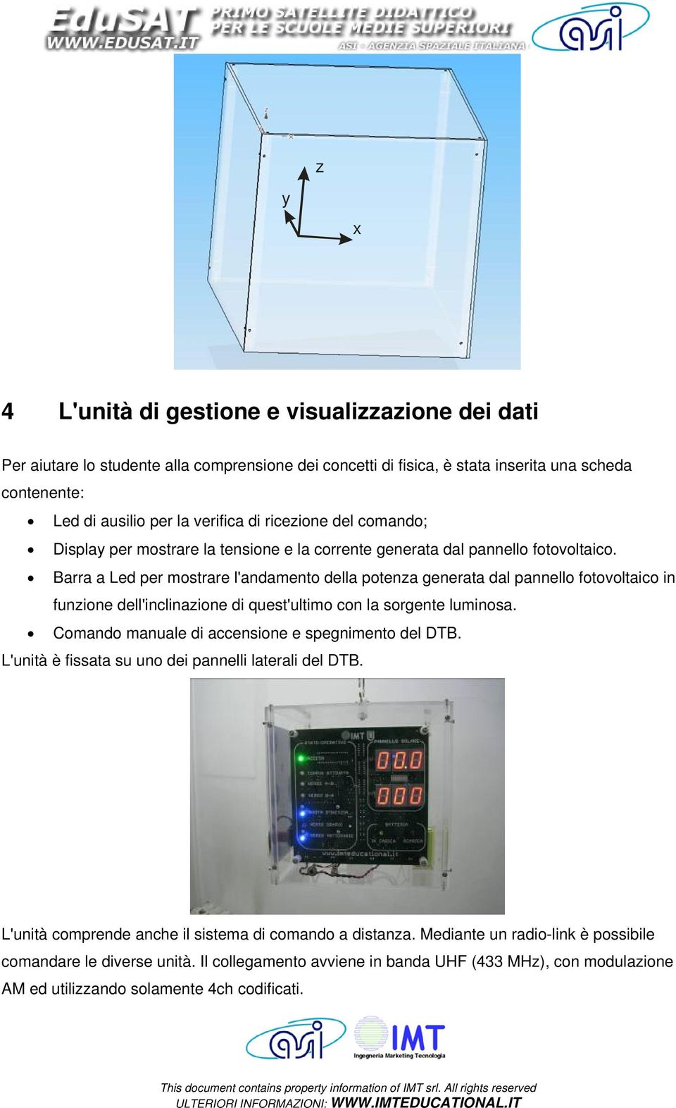 Barra a Led per mostrare l'andamento della potenza generata dal pannello fotovoltaico in funzione dell'inclinazione di quest'ultimo con la sorgente luminosa.