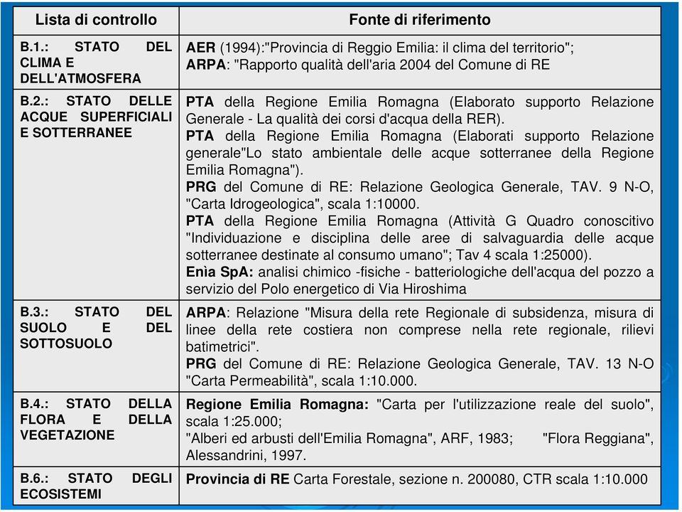 Romagna (Elaborato supporto Relazione Generale - La qualità dei corsi d'acqua della RER).