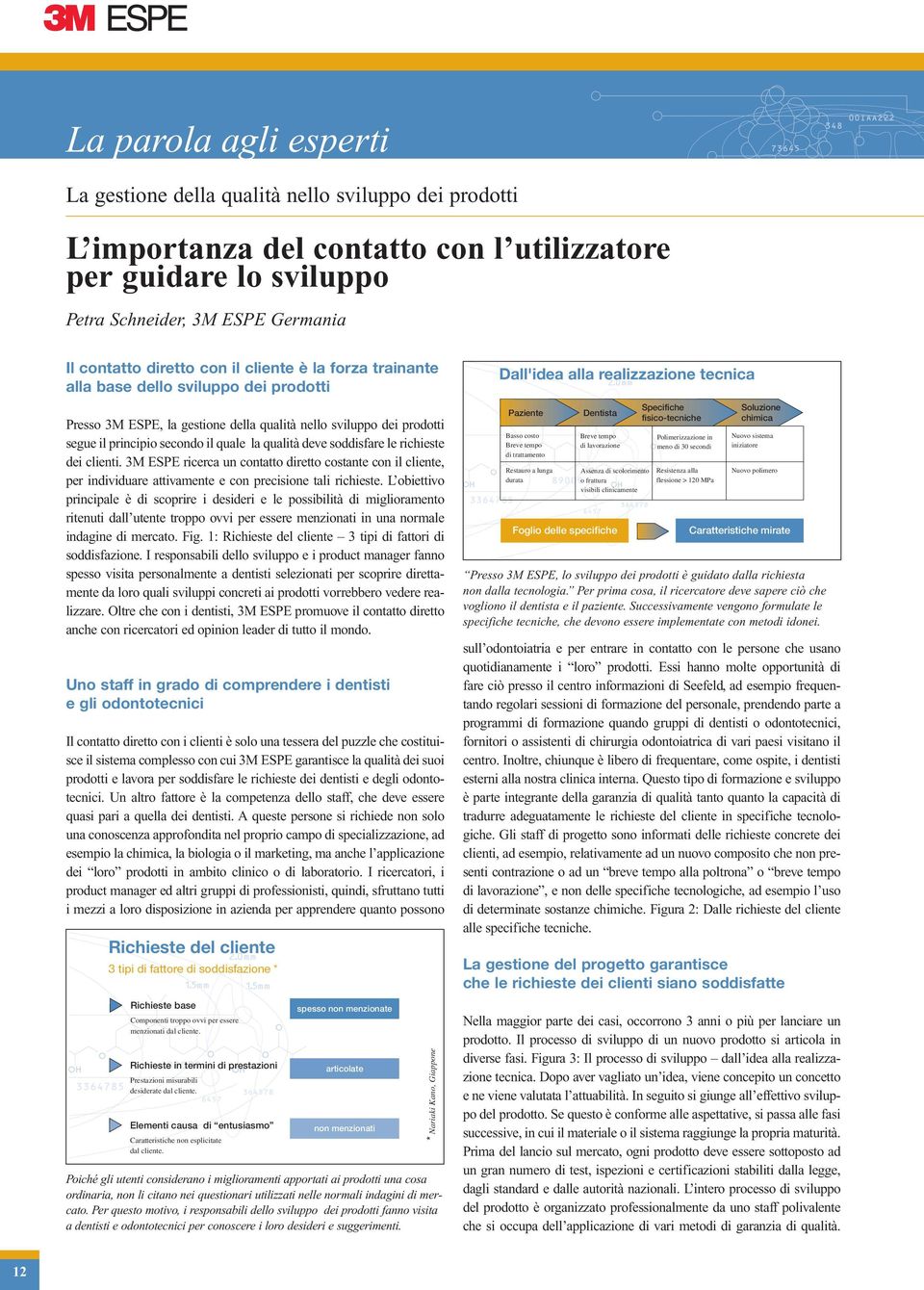 soddisfare le richieste dei clienti. 3M ESPE ricerca un contatto diretto costante con il cliente, per individuare attivamente e con precisione tali richieste.