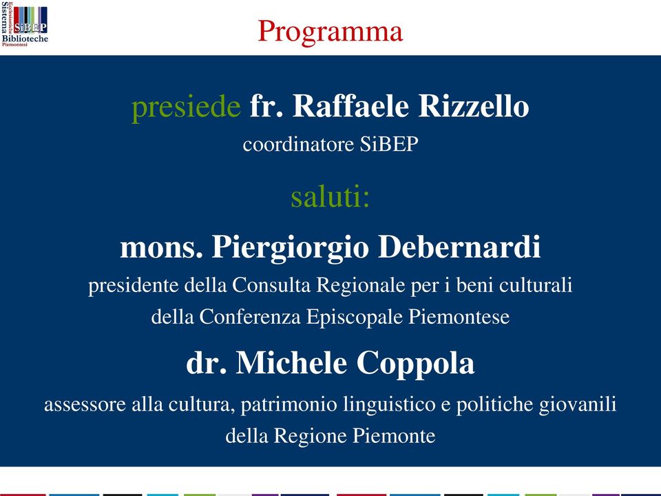 culturali della Conferenza Episcopale Piemontese dr.
