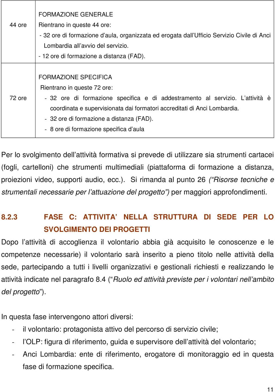 L attività è coordinata e supervisionata dai formatori accreditati di Anci Lombardia. - 32 ore di formazione a distanza (FAD).