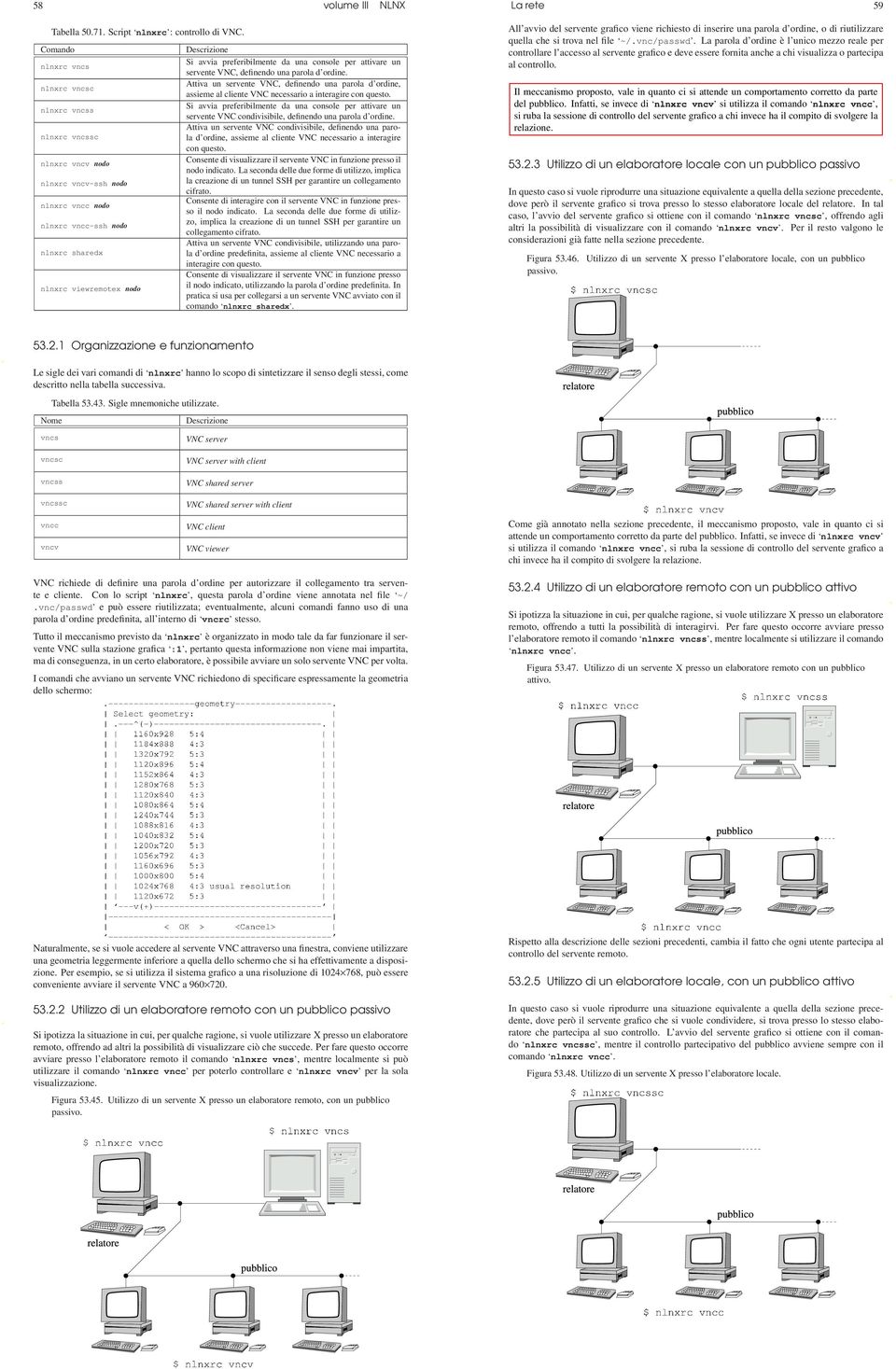 nlnxrc vncss Si avvia preferibilmente da una console per attivare un servente VNC condivisibile, definendo una parola d ordine.