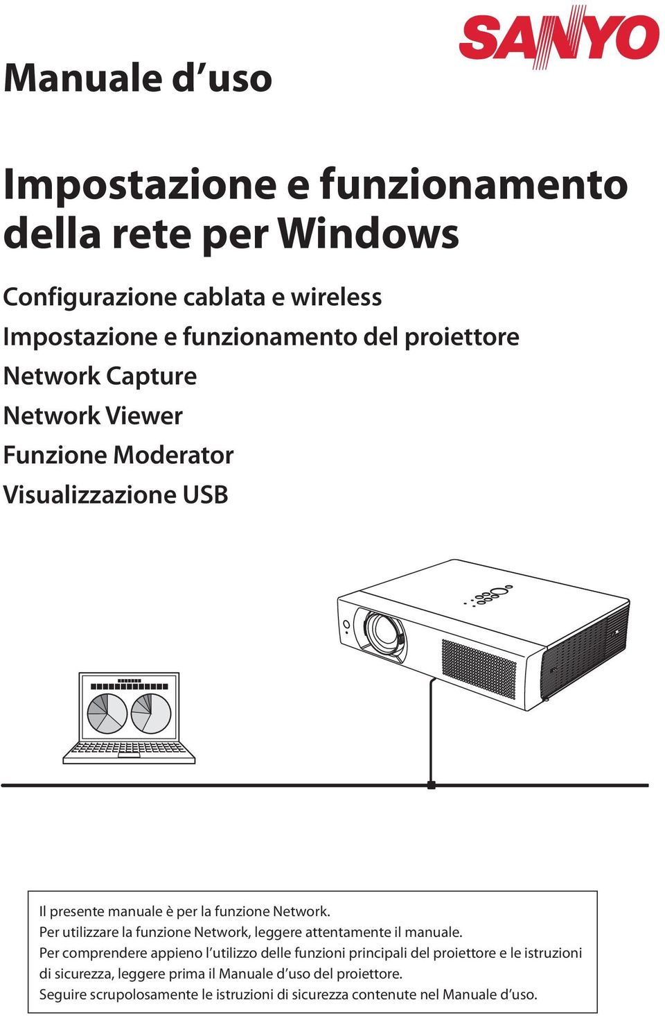 Per utilizzare la funzione Network, leggere attentamente il manuale.