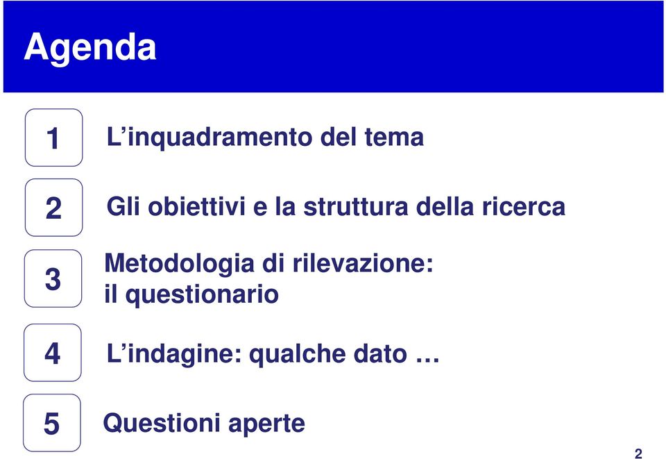 Metodologia di rilevazione: il