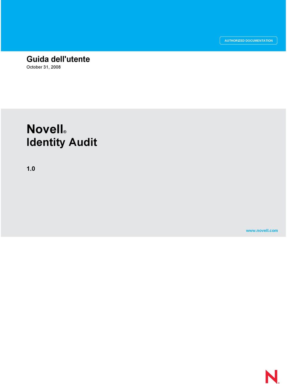 Identity Audit 1.0 www.novell.