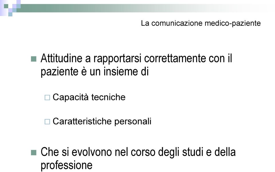 insieme di Capacità tecniche Caratteristiche