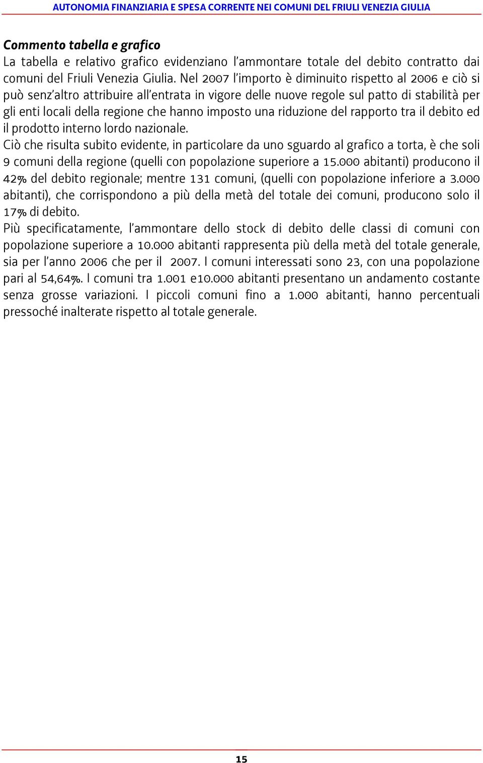 una riduzione del rapporto tra il debito ed il prodotto interno lordo nazionale.