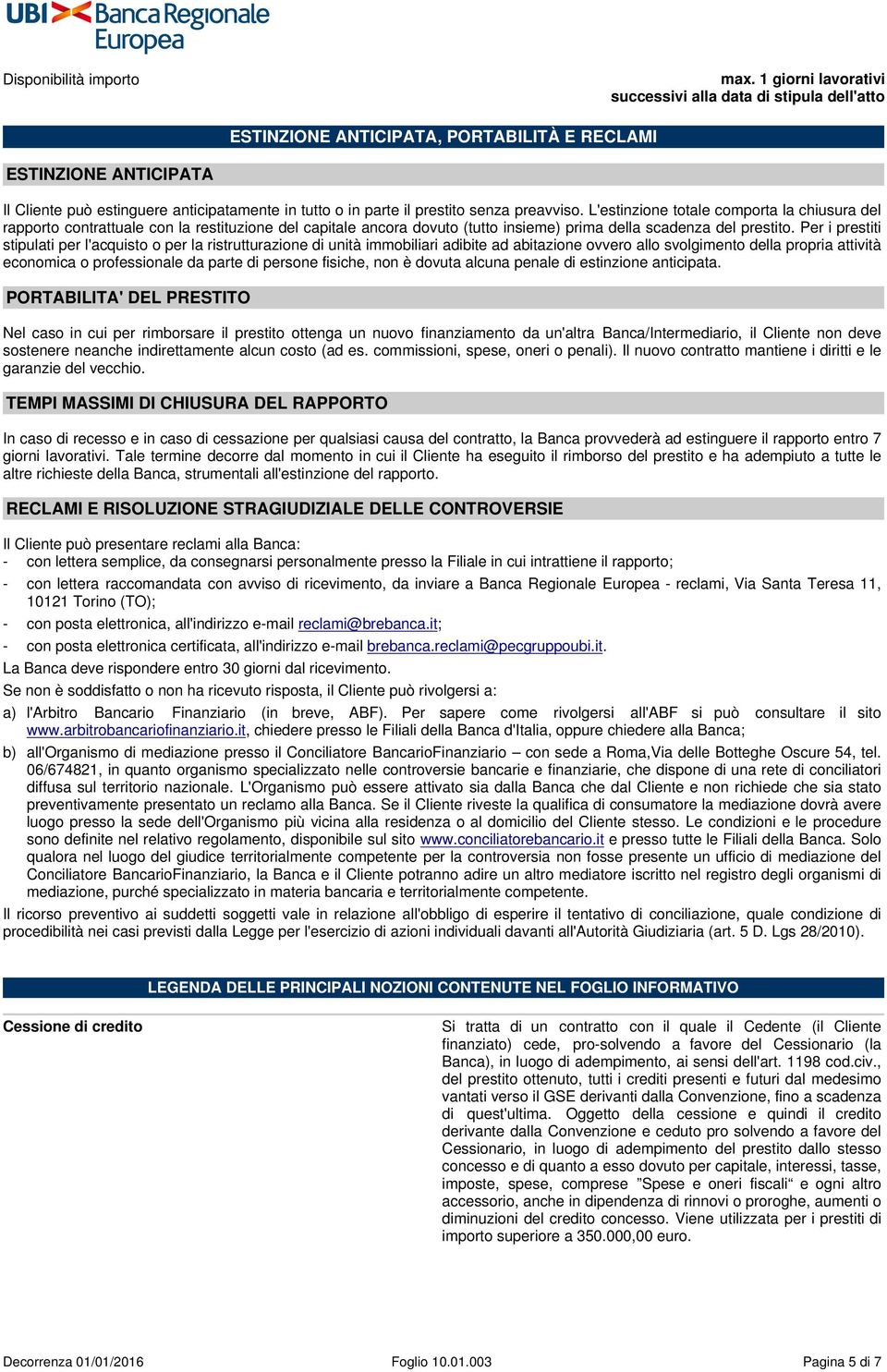 prestito senza preavviso. L'estinzione totale comporta la chiusura del rapporto contrattuale con la restituzione del capitale ancora dovuto (tutto insieme) prima della scadenza del prestito.