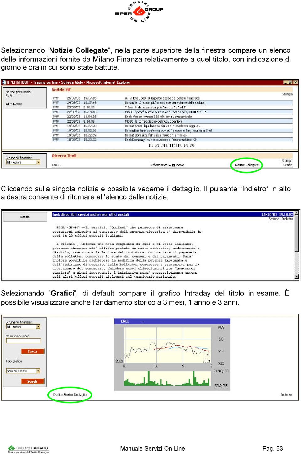 Cliccando sulla singola notizia è possibile vederne il dettaglio.