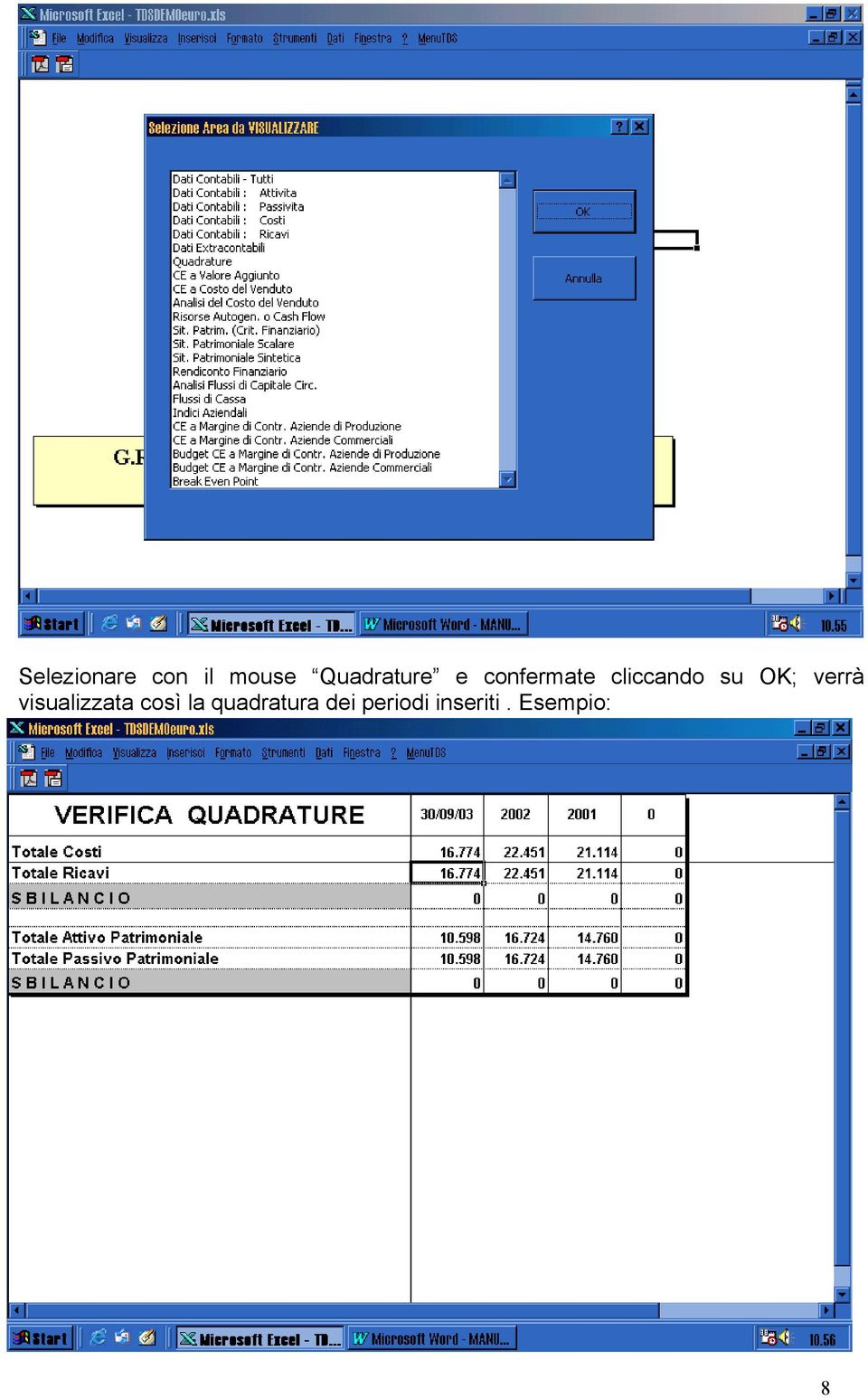 su OK; verrà visualizzata così la