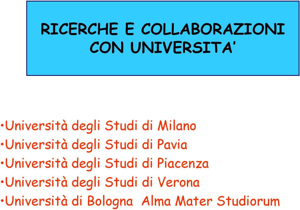 Università degli Studi di Piacenza Università degli