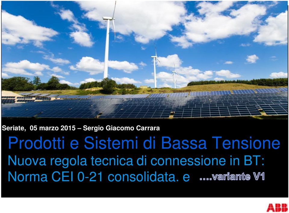 Tensione Nuova regola tecnica di