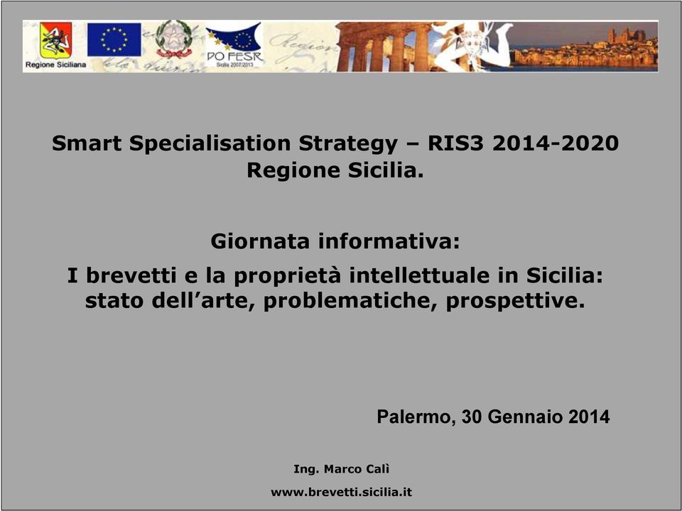 Giornata informativa: I brevetti e la proprietà