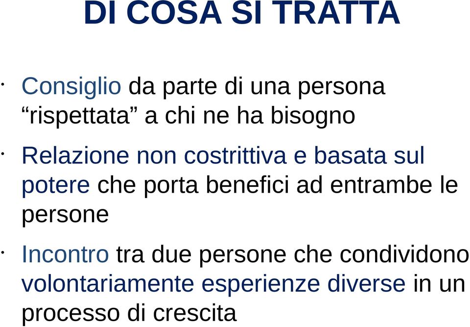 porta benefici ad entrambe le persone Incontro tra due persone che