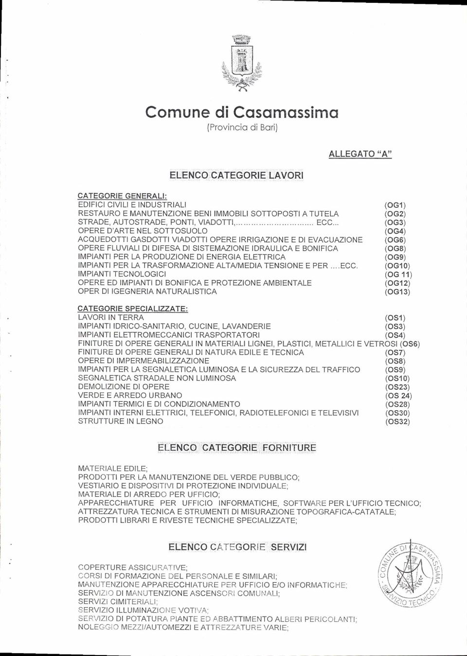 ,, OPERE D'ARTE NEL SOTTOSUOLO ACQUEDOTTI GASDOTTI VIADOTTI OPERE IRRIGAZIONE E DI EVACUMIONE OPERE FLUVIALI DI DIFESA DI SISTEMMIONE IDRAULICA E BONIFICA ÍMPIANTI PER LA PRODUZIONE DI ENERGIA