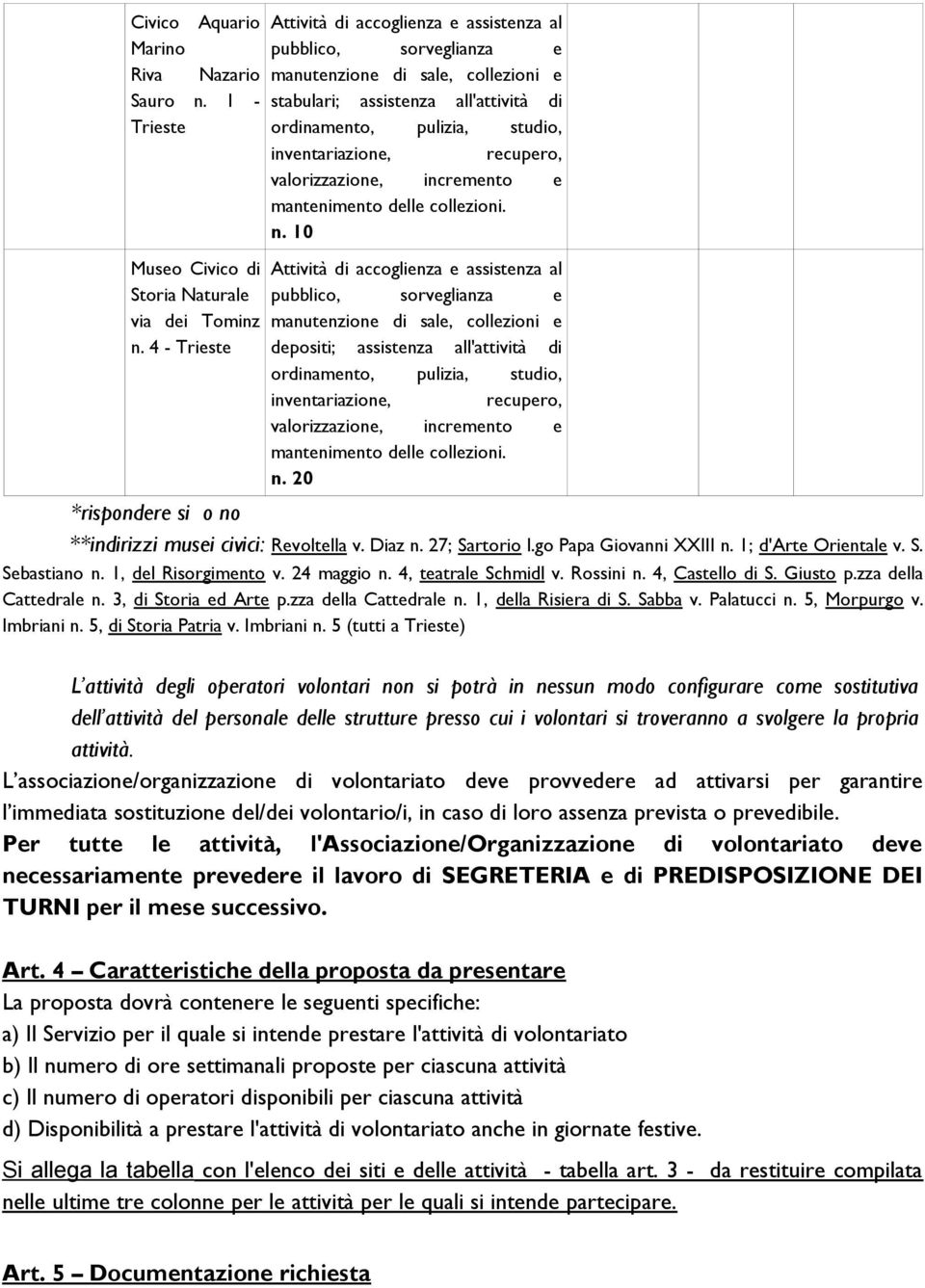 10 pubblico, sorveglianza e manutenzione di sale, collezioni e depositi; assistenza all'attività di ordinamento, pulizia, studio, inventariazione, recupero, valorizzazione, incremento e n.