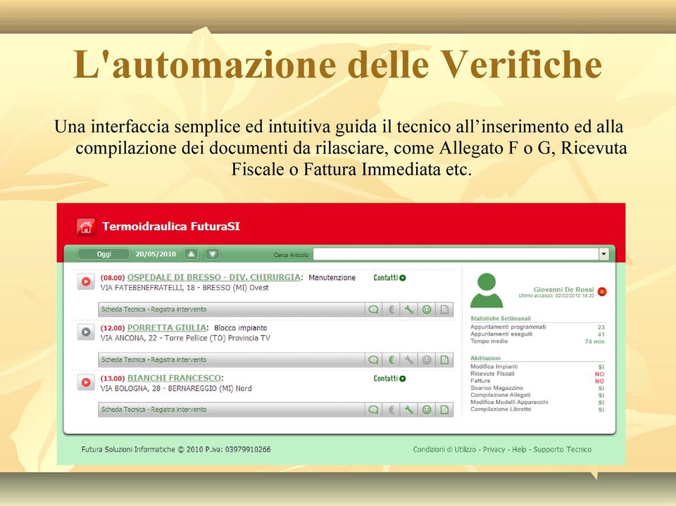 inserimento ed alla compilazione dei documenti da