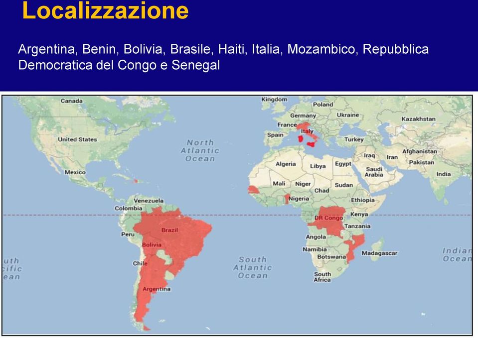 Haiti, Italia, Mozambico,