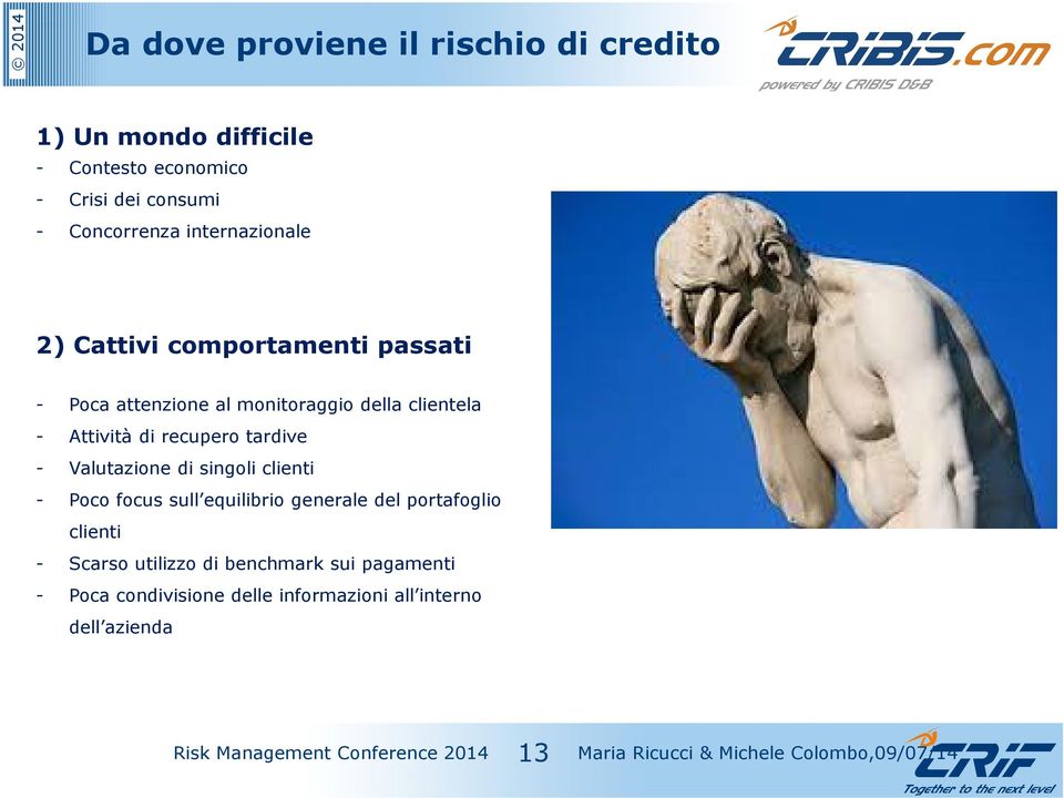 Attività di recupero tardive - Valutazione di singoli clienti - Poco focus sull equilibrio generale del